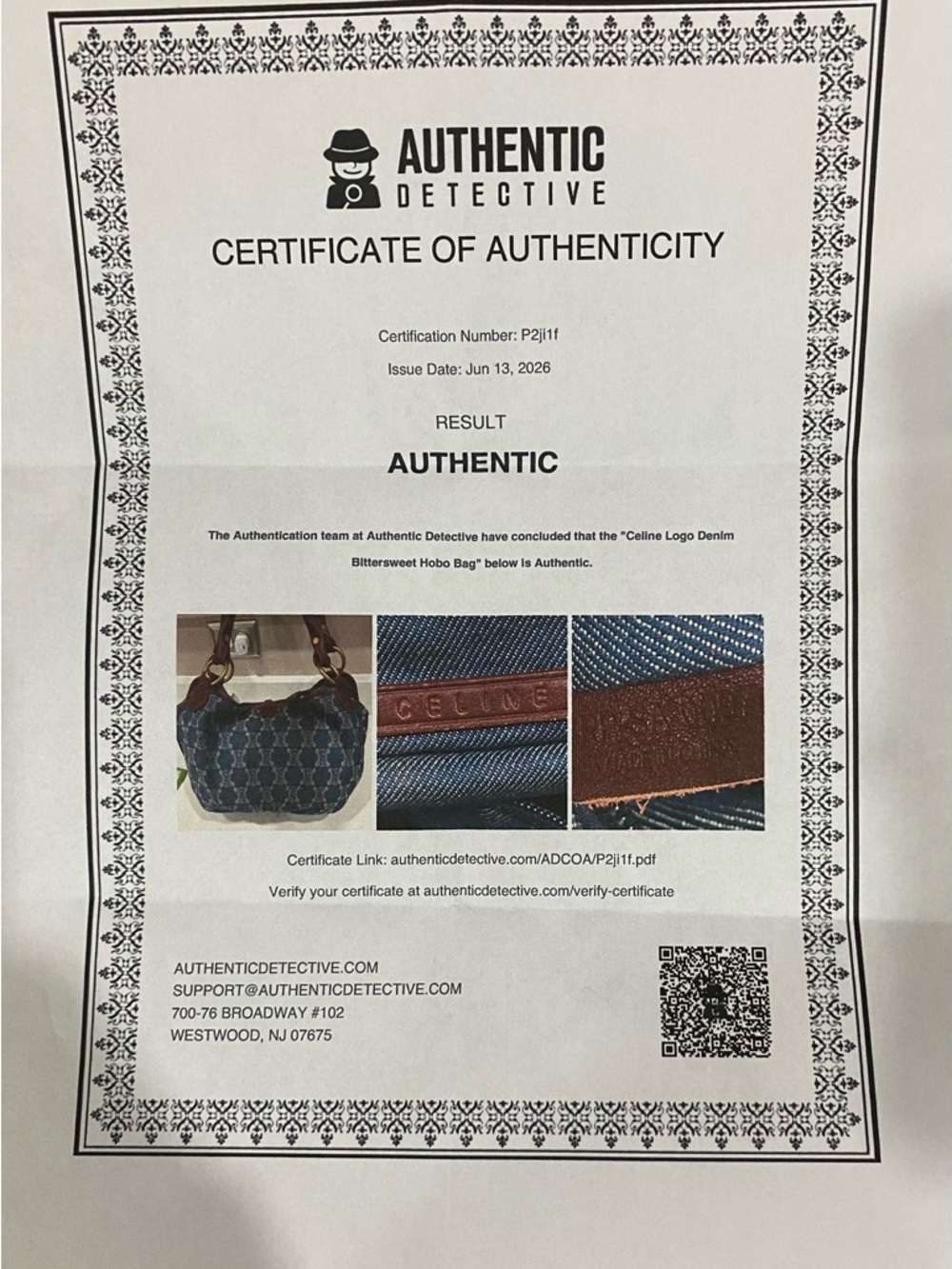 Celine Macadam Denim Bittersweet Bag - Picture 10 of 11